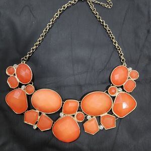Elegant Coral Statement Necklace